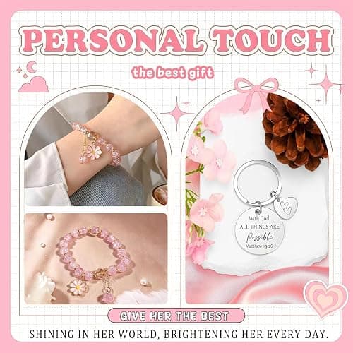 Gifts for Women Birthday, Pink Spa Basket for Her, Unique Self Care Relaxing Present for Mom Sister Wife Friend, Christmas Valentines Mother’s Day Thank You Gifts for Women thumbnail 4