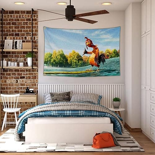 Cuiliqun Chicken Flag 3x5 Ft Funny Tapestry Flags for Bedroom Room Guys College Dorm Double Sided Cool Meme Flags Banners for Room Man Cave Wall Art Posters Decor thumbnail 4