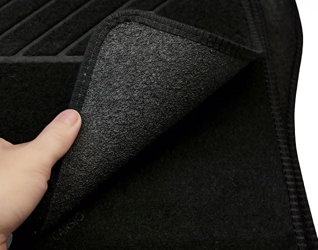 Carsio Universal Car or Van Floor Mats 4PC Set Non Slip Carpet with Black Edging thumbnail 3