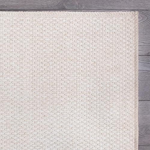 CAMILSON Easy Jute Rug 6x9, Indoor Outdoor Off-White Farmhouse Area Rugs for Living Room Patio and Kitchen Rug, Solid Woven Design, Easy-Cleaning, Washable Outside Carpet Alfombras (6 x 9) thumbnail 6