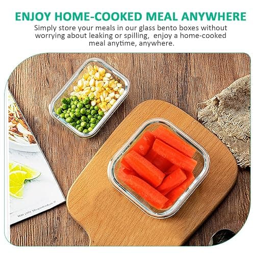 KOMUEE 24 Pieces Glass Food Storage Containers Set,Meal Prep Containers-Stackable Airtight Glass Storage Containers with lids,Freezer, Microwave, Oven Safe,Gray thumbnail 6