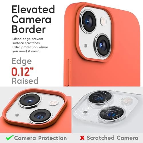 IceSword Compatible with iPhone 15 Case Orange, Liquid Silicone Phone Case Cover Slim Protective, Soft Anti-Scratch Bright Citrus Fruit Carrot Cute Shockproof,6.1 inch 15 - Orange thumbnail 2