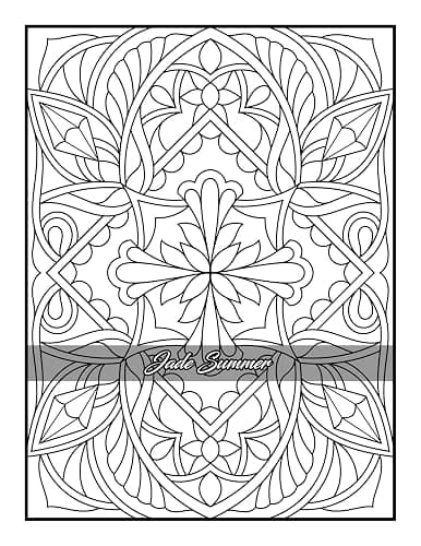 100 Amazing Patterns: An Adult Coloring Book with Fun, Easy, and Relaxing Coloring Pages thumbnail 93