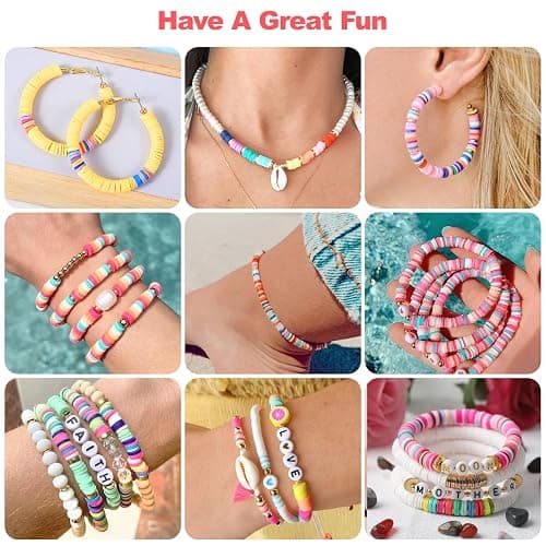 Redtwo 23000Pcs Clay Beads Friendship Bracelet Making Kit | 7 Boxes 144 Colors Beads Set for Friendship Jewelry Making Kit with Pendant Charms, Crafts Gifts for Girls Ages 6-12 Kids thumbnail 6