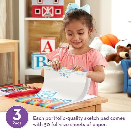 Melissa & Doug Drawing Paper, Sketch Pad, 3-Pack Bundle for Coloring, Writing or Painting (9 x 12 inches) - 50 Sheets Each, Kids Drawing Pad & Art Supplies for Kids Ages 3+ - FSC Certified thumbnail 3