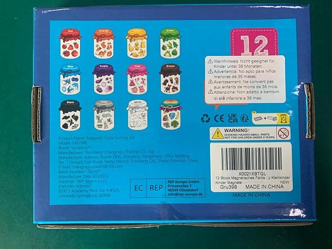 12 Pieces Magnetic Color Sorting Toys, 60 Color Magnets Educational Refrigerator Whiteboard for Baby Toddlers Kids Magnets thumbnail 8
