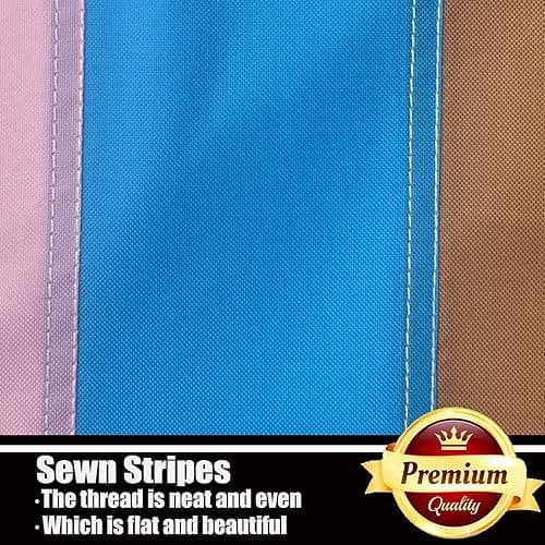 Progress Pride Rainbow Flag 3x5 Outdoor-210D Sewn Stripes LGBTQ Gay Lesbian Bisexual Transgender All Inlcusive Progressive Pride Rainbow Flag Vivid Color Polyester Flags with 2 Brass Grommets thumbnail 3