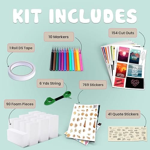 Hapinest DIY Wall Collage Kit for Tween and Teen Girls, Gifts for Ages 10 11 12 13 14 Years Old and Up Cute Trendy Bedroom Room Décor thumbnail 2