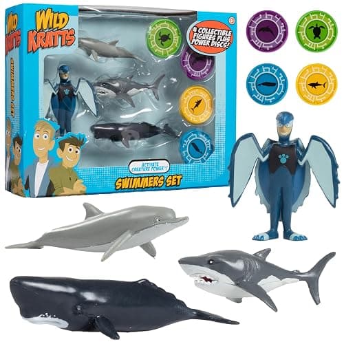 Wild Kratts 4-Pack Action Figure Set - Activate Creature Power - Swimmers - Image 1