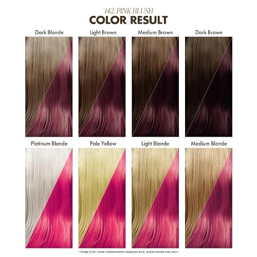 Adore Semi Permanent Hair Color - Vegan and Cruelty-Free Pink Hair Dye - 4 Fl Oz - 142 Pink Blush (Pack of 1) thumbnail 3