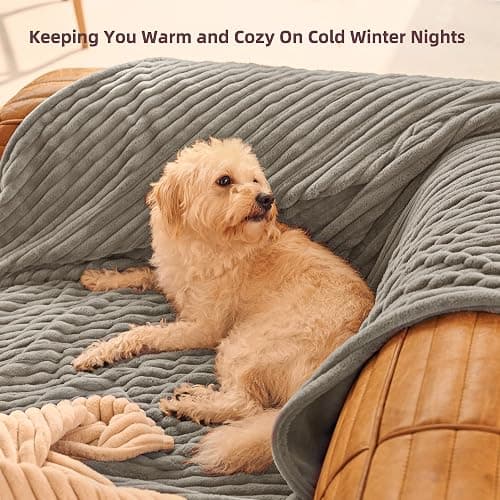 Gotcozy Electric Blanket Heated Throw 50''X60''- Ribbed Faux Fur Heated Blanket with 4 Heating Level & 3 Hour Auto Off Heating Blanket, ETL&FCC Certified Machine Washable(Gray) thumbnail 6