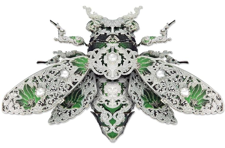 Piececool Metal 3D Puzzles for Adults, Cicada 3D Model Building Kits Insect Themed Animal Fashion Brooch Assembling DIY Crafts Creative Gifts - Image 1