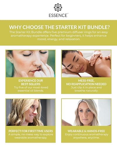 Essence Nasal Diffuser Starter Kit – Essential Oil Silicone Nose Ring Inhalers for Beginners – Wearable Aromatherapy Bundle for Relaxation, Energy & Breathing Support thumbnail 7