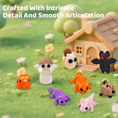 50 pcs Animal Figurines, 3D Printed Animal Figurines Set, Articulated, Party Favors, Pocket Fidget Toys Bulk, Goodie Bag Stuffers, Exchange Gifts for Boys Girls Toddlers Friendship, Classroom rewards thumbnail 5