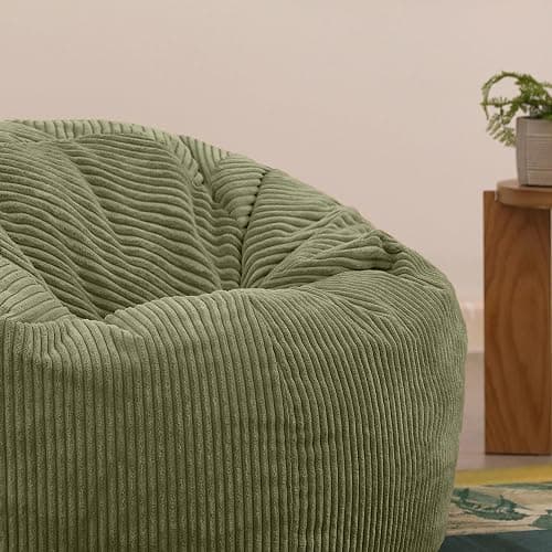 Icon Kingston Sitzsack Cord, Salbeigrün, Sitzsack Erwachsene mit Füllung, Bean Bag, Cord Sessel, Lounge Sessel, Lounge Stuhl, Schlafzimmer, Wohnzimmer, Wohnzimmer Möbel thumbnail 7