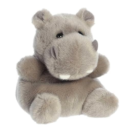 Aurora® Adorable Palm Pals™ Hunk Hippo™ Stuffed Animal - Pocket-Sized Play - Collectable Fun - Grey 5 Inches thumbnail 3