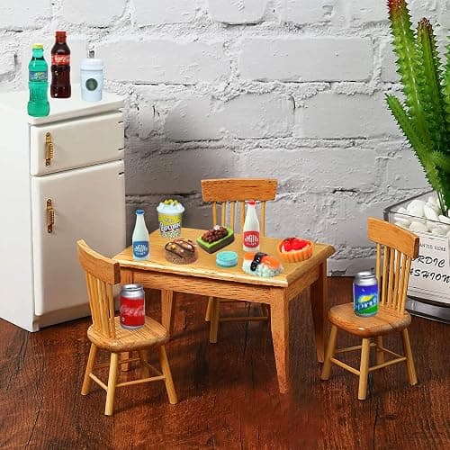 80 Pieces Mini Food Drinks Bottle Toys Pretend Food for Dollhouse Kitchen Accessories Mini Play Resin Food Toys thumbnail 6