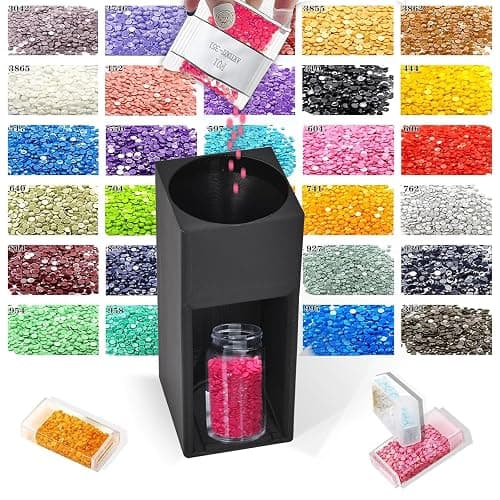 Diamond Painting Organizer - Portable Drill Funnel for Round Containers - Black thumbnail 6