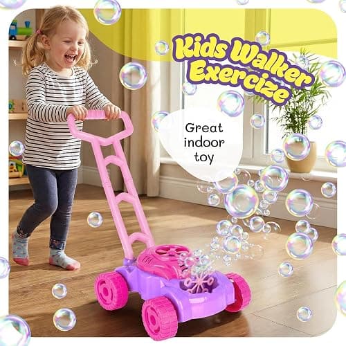 ArtCreativity Bubble Lawn Mower for Toddlers 1-3, Bubble Machine for 1-Year-Old Girl Gifts, Toddler Outdoor Toys for 2-Year-Old Girl Birthday Gift, Push Summer Gardening Toys for Toddlers Age 1 2 3 + thumbnail 3