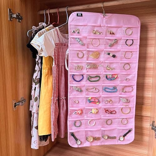 BB Brotrade Hanging Jewelry Organizer,Accessories Organizer,80 Pocket Organizer for Holding Jewelries thumbnail 2