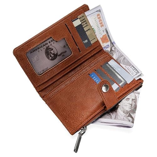 Wrangler Wallet for Women Bifold Card Holder with Zipper and ID Window thumbnail 4