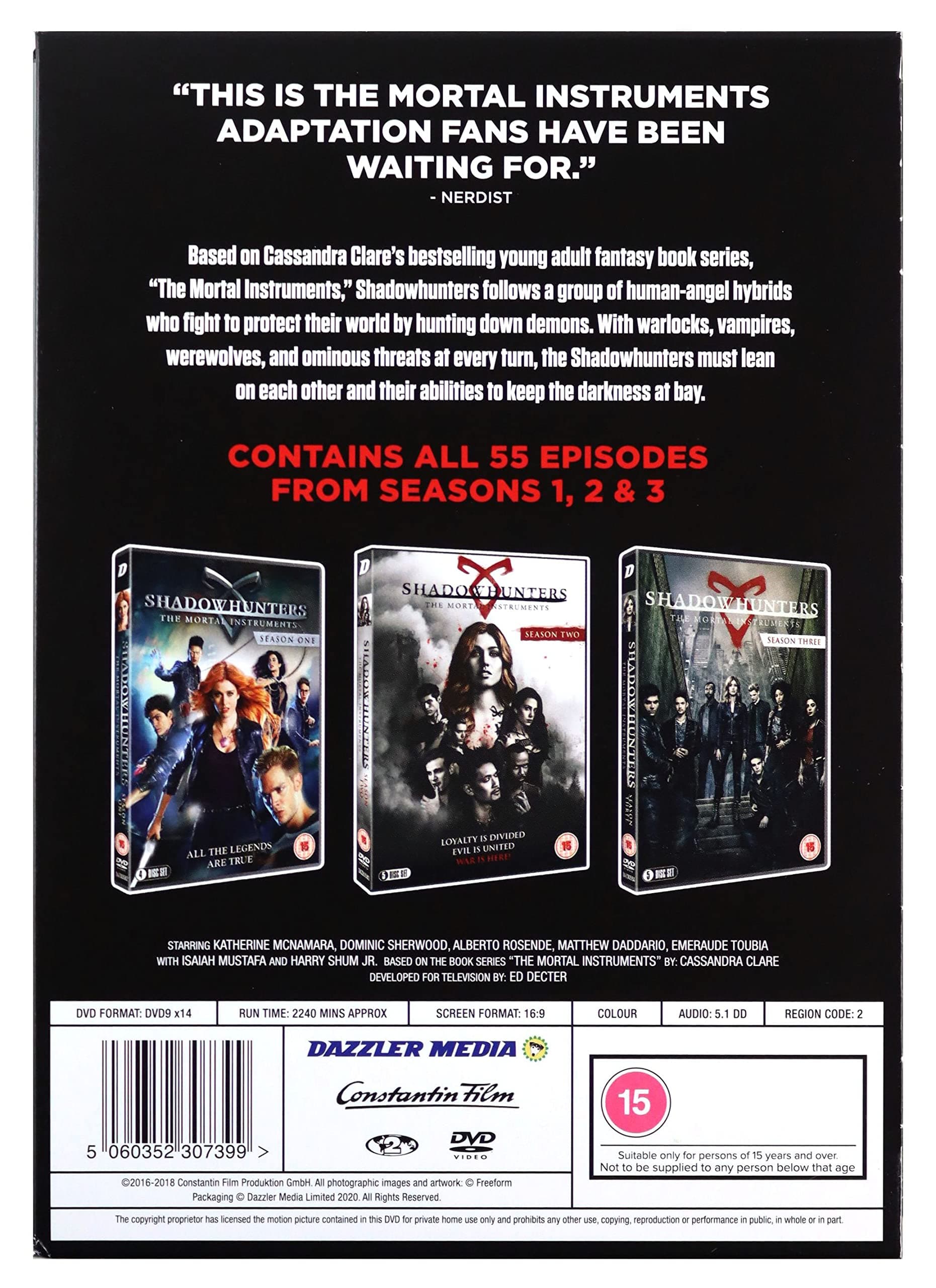 Shadowhunters Seasons 1,2 & 3 Boxset [DVD] [Region 2] thumbnail 2
