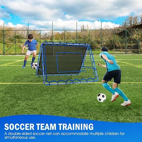 Winthai Soccer Rebounder Net, Quick-Switch Angle Dual-Sided/Dual/Three Mode Easy Setup Soccer Goal Rebounder for Control, Passing Practice, Soccer Training Gifts Aids & Equipment for Kids,Teens&Adults thumbnail 7
