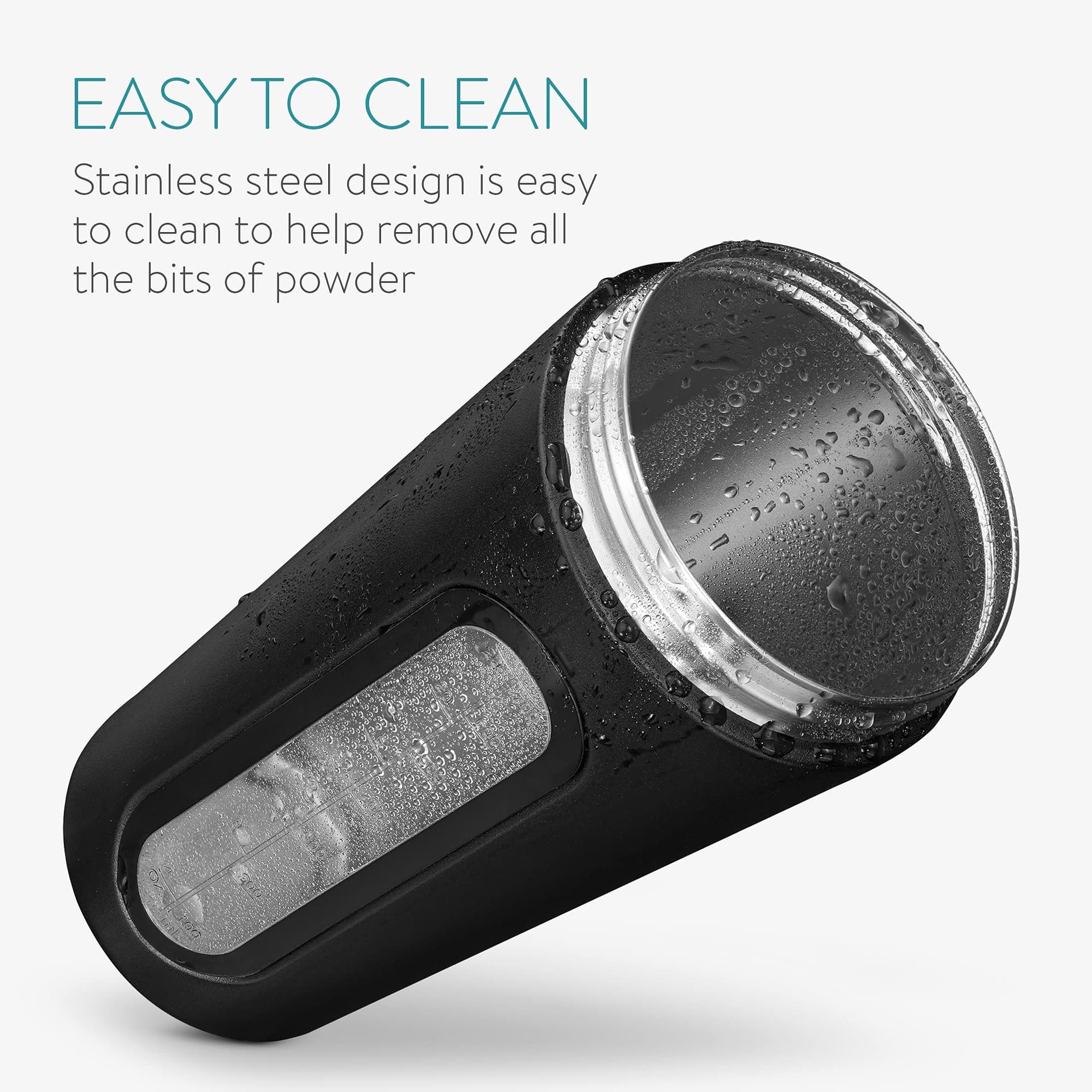 Navaris protein shaker - Stainless steel shaker cup - Cup for protein shakes - Shaker - 750 ml - Protein shaker - Includes shaker ball thumbnail 4