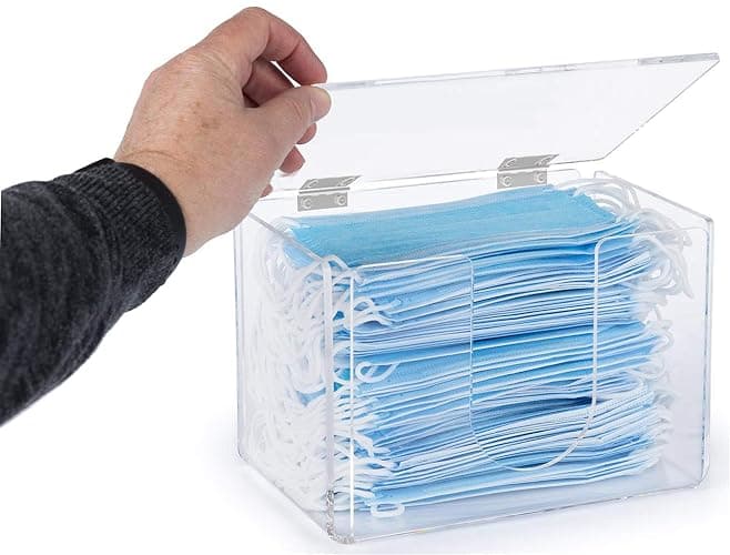 FixtureDisplays® W8.7 x D5.8 x H6.0 Multi-Purpose Clear Acrylic Dispenser Storage Box 10065-NF - Image 1