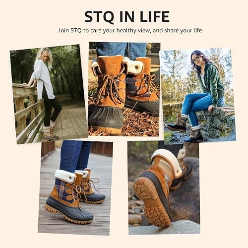 STQ Womens Winter Duck Boots Waterproof Cold Weather Snow Boots thumbnail 9