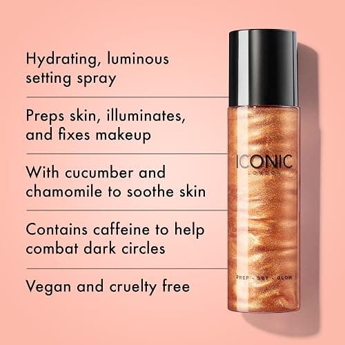 ICONIC LONDON Prep-Set-Glow | Hydrating + Setting + Glowing Spray, 3-in-1 Formula for a Dewy, Radiant Finish - Glow thumbnail 2