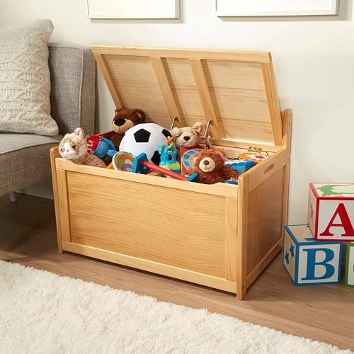 Melissa & Doug Wooden Toy Chest - Light Wood Furniture for Playroom, Blonde Kids Toy Box, Wooden Box Storage Organizer, Children's Furniture Chest thumbnail 6