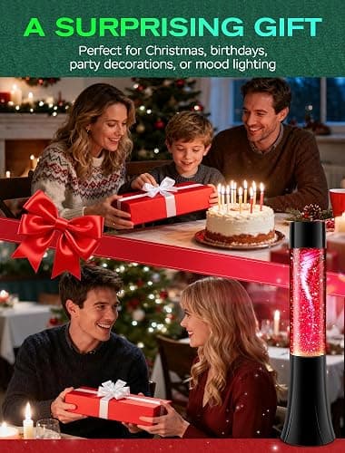Glitter Tornado lamp for Kids,Beautiful Birthday Christmas Valentines Gifts for Him Kids Teen Boys,Fun Office Home Bedroom Room Decor Night Light,Novelty Liquid Motion Lamps Teenagers Adults Men thumbnail 8