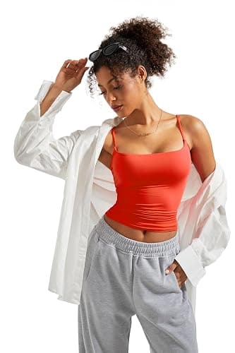 SUUKSESS Women Double Line Square Neck Tank Top Summer Y2K Going Out Basic Cami Shirt thumbnail 3