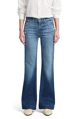 7 for All Mankind Women's Petite Size The Tailorless Dojo Trouser Jean (Short Inseam) - Image 1