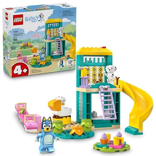 LEGO Bluey Playground Fun with Bluey and Chloe Sensory Building Blocks - Preschool Pretend Play & Learning Toys for Kids - 4 Year Old Girl & Boy Birthday Gifts - 11201 - Image 1