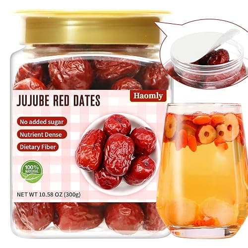 Haomly Jujube Date,10.58 oz/300g,Natural Health Snack,Sweet & Chewy & Delicious Dried Dates,Large-size Red Date for Snacking, Brewing Tea, Soup, Baking, Oatmeal,Improve sleep,No Additives - Image 1