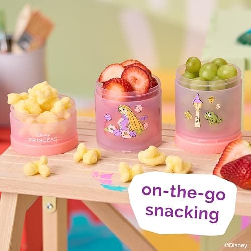 (Rapunzel) DiSNEY PRINCESS Whiskware Stackable Snack Pack - 3 Jar + Handle - White/Pink/Purple thumbnail 6