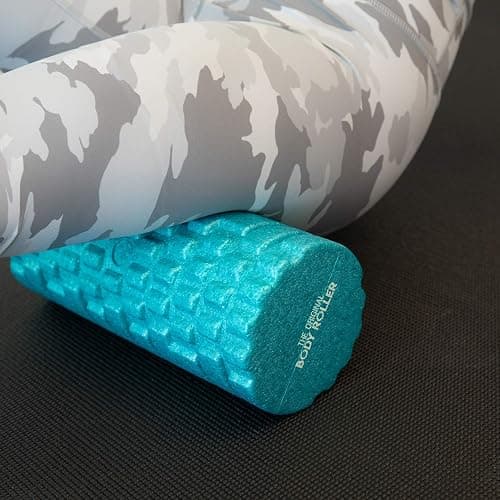 The Original Body Roller - High Density Foam Roller Massager for Deep Tissue Massage of The Back and Leg Muscles - Self Myofascial Release of Painful Trigger Point Muscle Adhesions - 13" Turquoise thumbnail 3