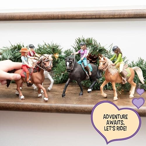Schleich Horse Club - Complete 40PC Horse Club Rider Playset - Hannah, Sofia, Lisa and Sarah Poseable Rider Figures with Horses and Riding Accessories - Equestrian Toy Set for Kids Ages 5+ | 72221 thumbnail 3