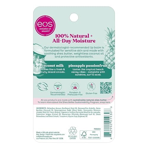 eos Super Soft Shea Stick Lip Balm, Coconut Milk and Pineapple Passionfruit, Deeply Hydrates and Seals in Moisture, Sustainably-Sourced Ingredients thumbnail 7