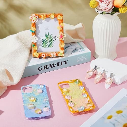 Lineshading 12 Set DIY Phone Case Kit Whipped Cream Glue Kit Include 12 Simulation Cream Glue 15ml with Nozzle 2 Pack Theme Decorations 2 Pack Decorating Accessories for Craft Birthday Gift (Lovely) thumbnail 5