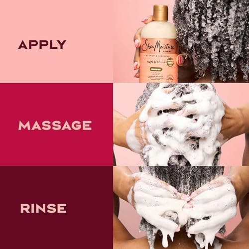 SheaMoisture Curl and Shine Coconut Shampoo Coconut & Hibiscus for Curly Hair Paraben Free Shampoo 13 oz thumbnail 9