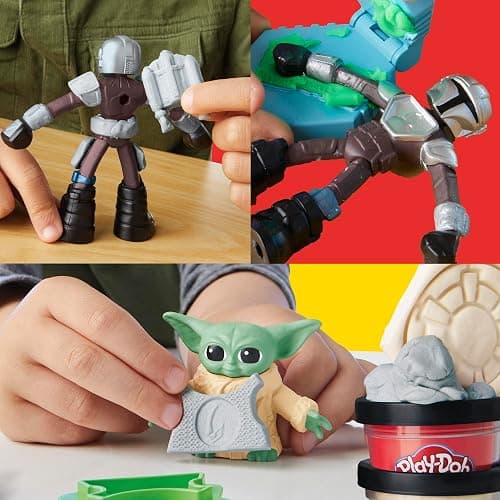 Play-Doh Star Wars: The Mandalorian Launching Speeder Playset, Bendy Grogu & 4 Inch Mando Action Figures, Imagination Toys for 4 Year Old Boys & Girls & Up thumbnail 5