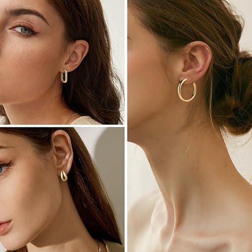 FASACCO Gold Jewelry Set - Trendy Women's Accessories: Gold Necklace and Bracelet Set thumbnail 9