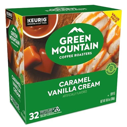 Green Mountain Coffee Roasters Caramel Vanilla Cream, Single-Serve Keurig K-Cup Pods, Flavored Light Roast Coffee Pods, 32 Count thumbnail 17