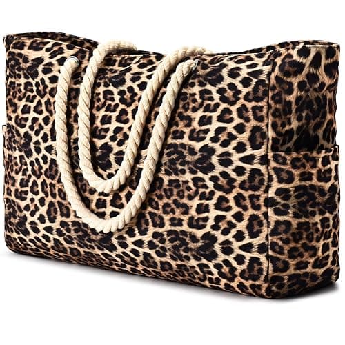 Becokan Beach Bags for Women Large Waterproof Beach Tote Bag Zipper Beach Bags Waterproof Sandproof Swim Pool Bag Large Tote - Image 1