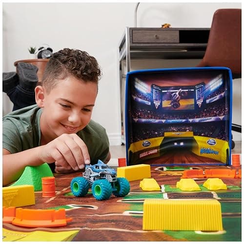 Monster Jam, Ultimate Arena Playmat & Storage with 2 Exclusive Monster Trucks, 1:64 Scale, 20 Accessories, Kids Toys for Boys and Girls Ages 4 and Up thumbnail 9