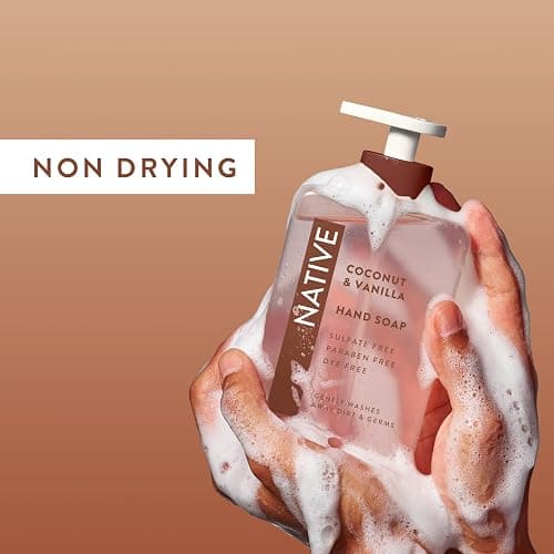 Native Liquid Hand Soap, Coconut & Vanilla Scent, Non-Drying Formula for Soft, Smooth Hands, Made with Plant-Based Cleansers, Sulfate & Paraben Free, 13 oz Bottle thumbnail 3