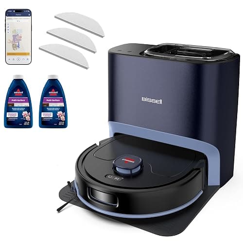 Bissell FlexClean FurForce Robot Vacuum & Mop with No Tangle Pet Brush Roll, LiDAR Navigation & Liftable Pad for Pet Hair Removal on Hard Floors & Rugs, 180min Runtime 60-Day Dust Collection, 4270L - Image 1